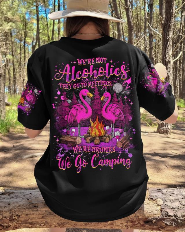 WE GO CAMPING FLAMINGO ALL OVER PRINT Shirt
