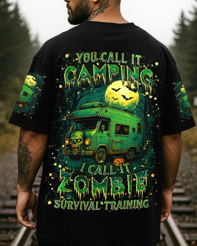 ZOMBIE SURVIVAL TRAINING HALLOWEEN ALL OVER PRINT T-Shirt
